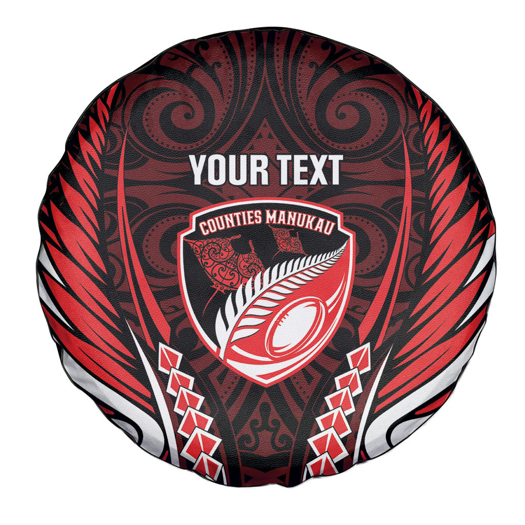 Counties Manukau 2026 Rugby Custom Spare Tire Cover NZ Maori Silver Fern LT14 - Polynesian Pride