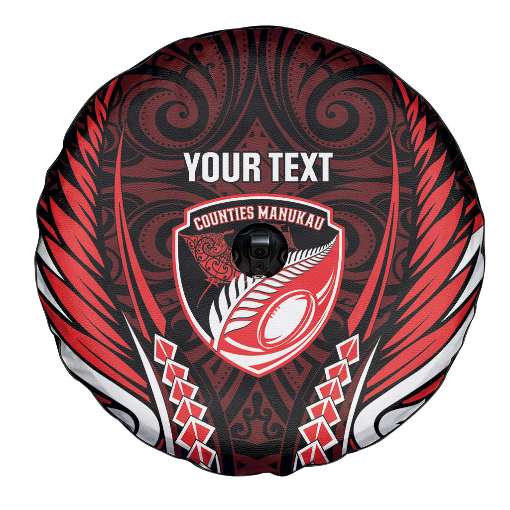 Counties Manukau 2026 Rugby Custom Spare Tire Cover NZ Maori Silver Fern LT14 - Polynesian Pride