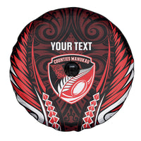 Counties Manukau 2026 Rugby Custom Spare Tire Cover NZ Maori Silver Fern LT14 - Polynesian Pride