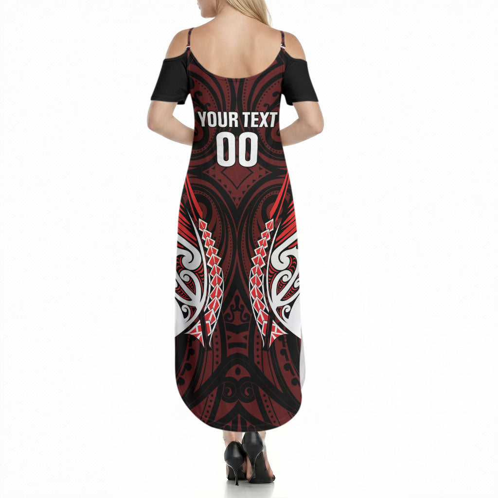 Counties Manukau 2026 Rugby Custom Summer Maxi Dress NZ Maori Silver Fern LT14 - Polynesian Pride