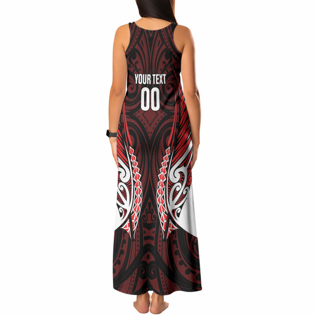 Counties Manukau 2026 Rugby Custom Tank Maxi Dress NZ Maori Silver Fern LT14 - Polynesian Pride