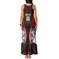 Counties Manukau 2026 Rugby Custom Tank Maxi Dress NZ Maori Silver Fern LT14 - Polynesian Pride