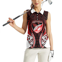 Counties Manukau 2026 Rugby Custom Women Sleeveless Polo Shirt NZ Maori Silver Fern