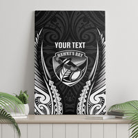 Hawke's Bay 2026 Rugby Custom Canvas Wall Art NZ Maori Silver Fern