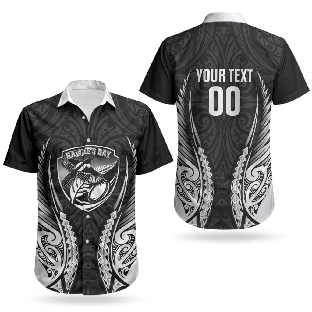 Hawke's Bay 2026 Rugby Custom Couples Matching Off Shoulder Maxi Dress and Hawaiian Shirt NZ Maori Silver Fern LT14 - Polynesian Pride
