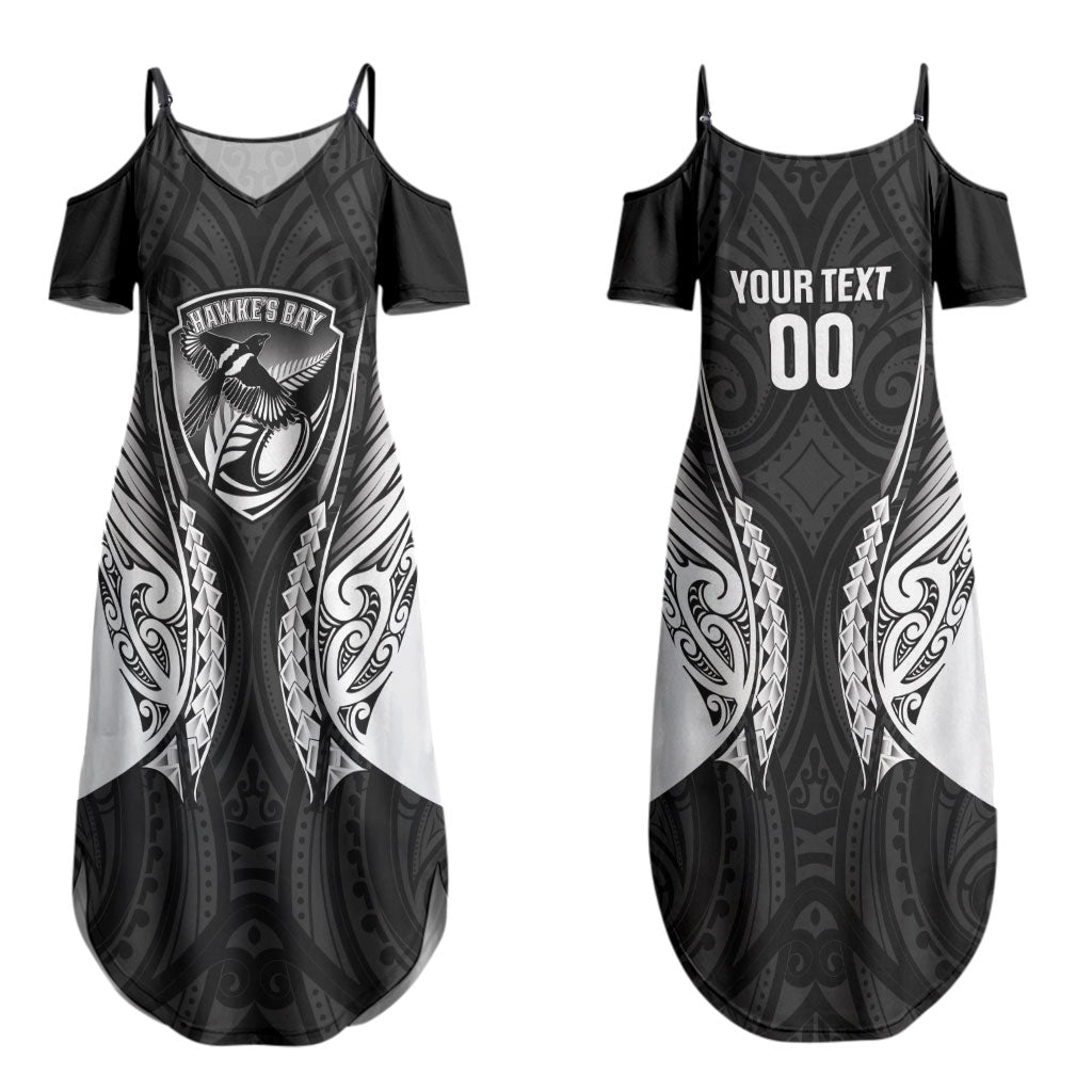 Hawke's Bay 2026 Rugby Custom Couples Matching Summer Maxi Dress and Hawaiian Shirt NZ Maori Silver Fern LT14 - Polynesian Pride