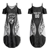 Hawke's Bay 2026 Rugby Custom Couples Matching Summer Maxi Dress and Hawaiian Shirt NZ Maori Silver Fern LT14 - Polynesian Pride