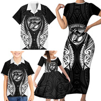 Hawke's Bay 2026 Rugby Custom Family Matching Short Sleeve Bodycon Dress and Hawaiian Shirt NZ Maori Silver Fern