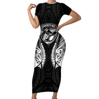 Hawke's Bay 2026 Rugby Custom Family Matching Short Sleeve Bodycon Dress and Hawaiian Shirt NZ Maori Silver Fern
