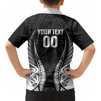 Hawke's Bay 2026 Rugby Custom Kid Hawaiian Shirt NZ Maori Silver Fern LT14 - Polynesian Pride