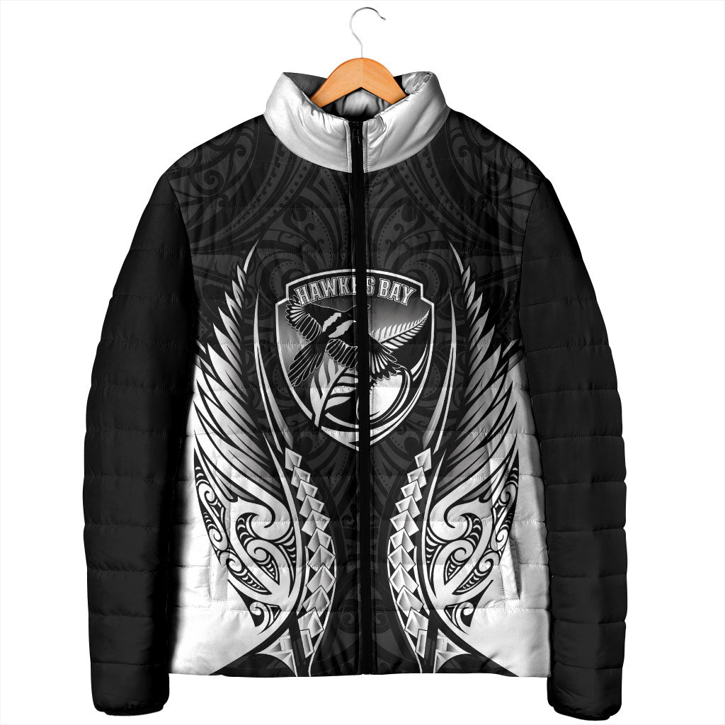 Hawke's Bay 2026 Rugby Custom Padded Jacket NZ Maori Silver Fern