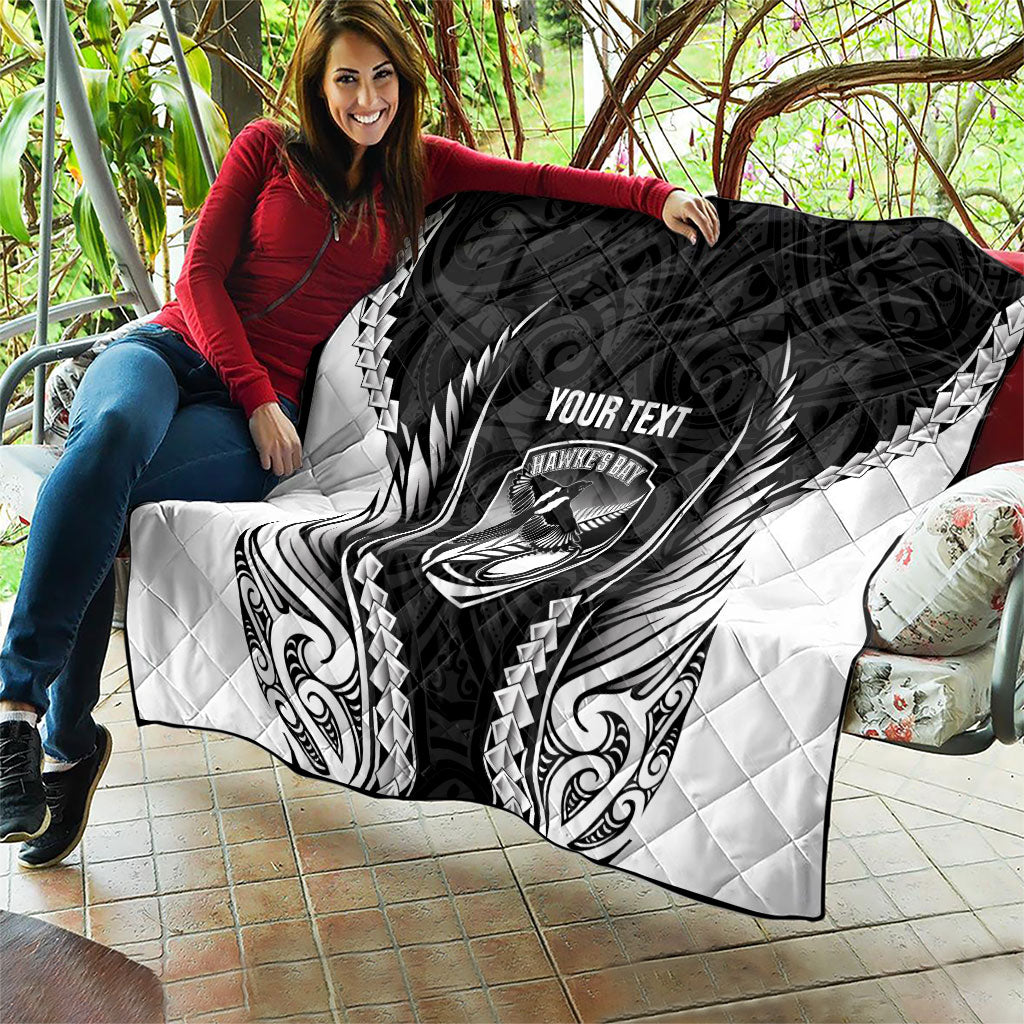 Hawke's Bay 2026 Rugby Custom Quilt NZ Maori Silver Fern