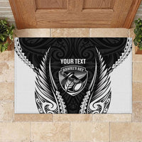 Hawke's Bay 2026 Rugby Custom Rubber Doormat NZ Maori Silver Fern