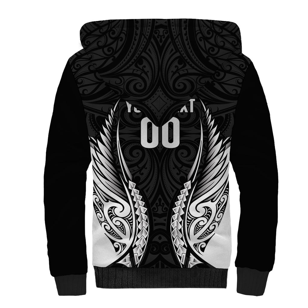 Hawke's Bay 2026 Rugby Custom Sherpa Hoodie NZ Maori Silver Fern LT14 - Polynesian Pride