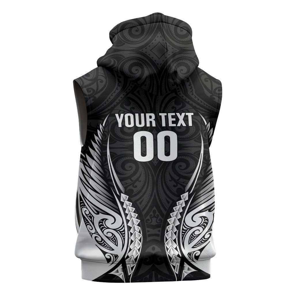 Hawke's Bay 2026 Rugby Custom Sleeveless Hoodie NZ Maori Silver Fern LT14 - Polynesian Pride