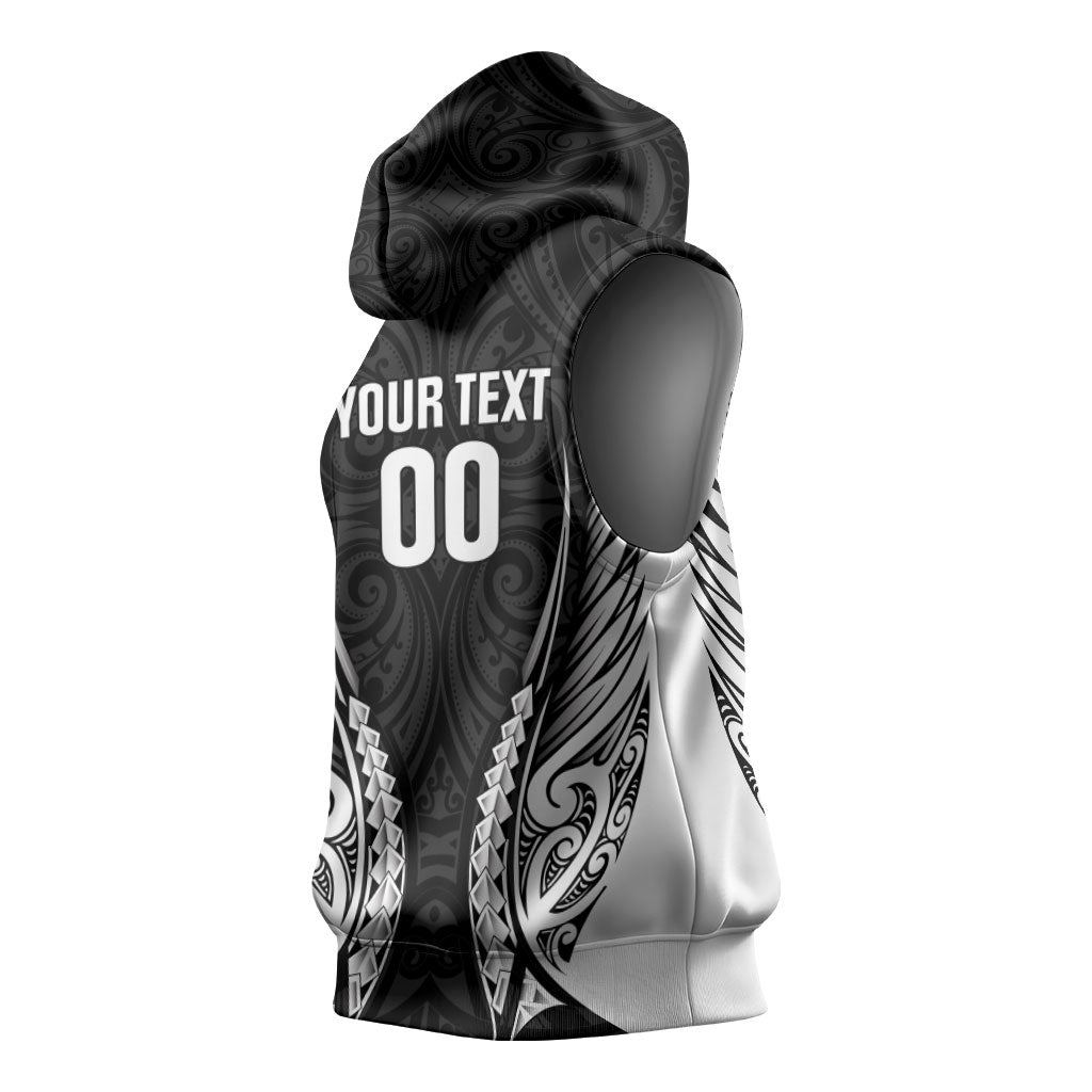 Hawke's Bay 2026 Rugby Custom Sleeveless Hoodie NZ Maori Silver Fern LT14 - Polynesian Pride