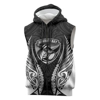 Hawke's Bay 2026 Rugby Custom Sleeveless Zip Hoodie NZ Maori Silver Fern LT14 Black - Polynesian Pride