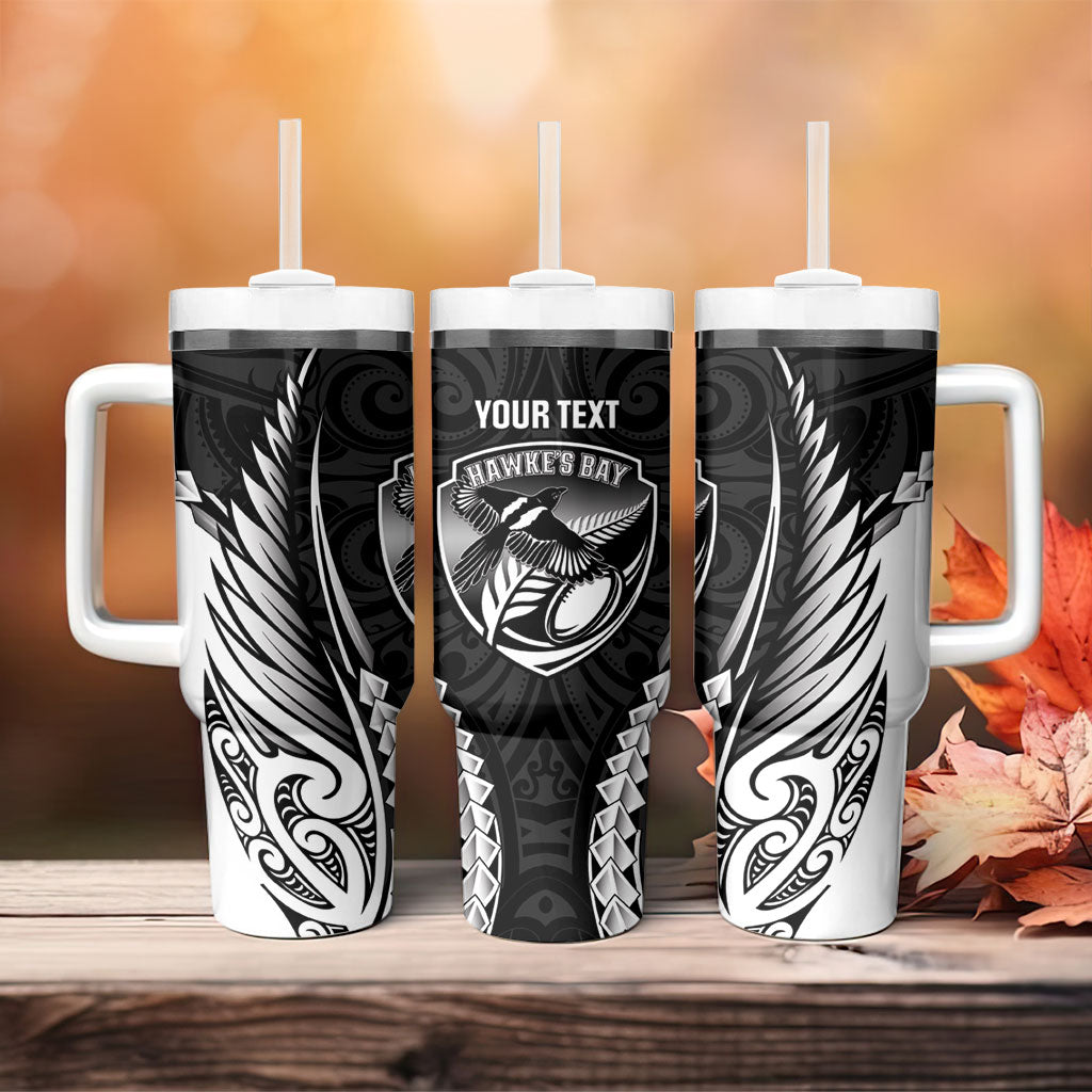 Hawke's Bay 2026 Rugby Custom Tumbler With Handle NZ Maori Silver Fern