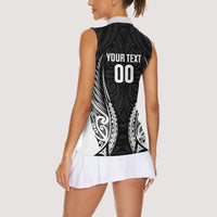 Hawke's Bay 2026 Rugby Custom Women Sleeveless Polo Shirt NZ Maori Silver Fern LT14 - Polynesian Pride
