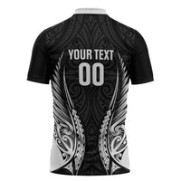 Hawke's Bay 2026 Rugby Custom Zipper Polo Shirt NZ Maori Silver Fern LT14 - Polynesian Pride