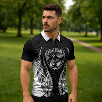 Hawke's Bay 2026 Rugby Custom Zipper Polo Shirt NZ Maori Silver Fern LT14 - Polynesian Pride