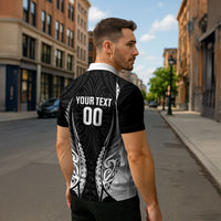 Hawke's Bay 2026 Rugby Custom Zipper Polo Shirt NZ Maori Silver Fern LT14 - Polynesian Pride