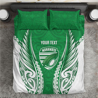 Manawatu 2026 Rugby Custom Bedding Set NZ Maori Silver Fern