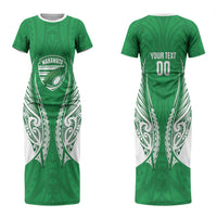 Manawatu 2026 Rugby Custom Couples Matching Short Sleeve Bodycon Dress and Long Sleeve Button Shirt NZ Maori Silver Fern LT14 - Polynesian Pride