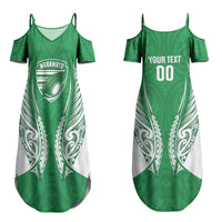 Manawatu 2026 Rugby Custom Couples Matching Summer Maxi Dress and Hawaiian Shirt NZ Maori Silver Fern LT14 - Polynesian Pride