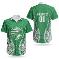 Manawatu 2026 Rugby Custom Couples Matching Tank Maxi Dress and Hawaiian Shirt NZ Maori Silver Fern LT14 - Polynesian Pride