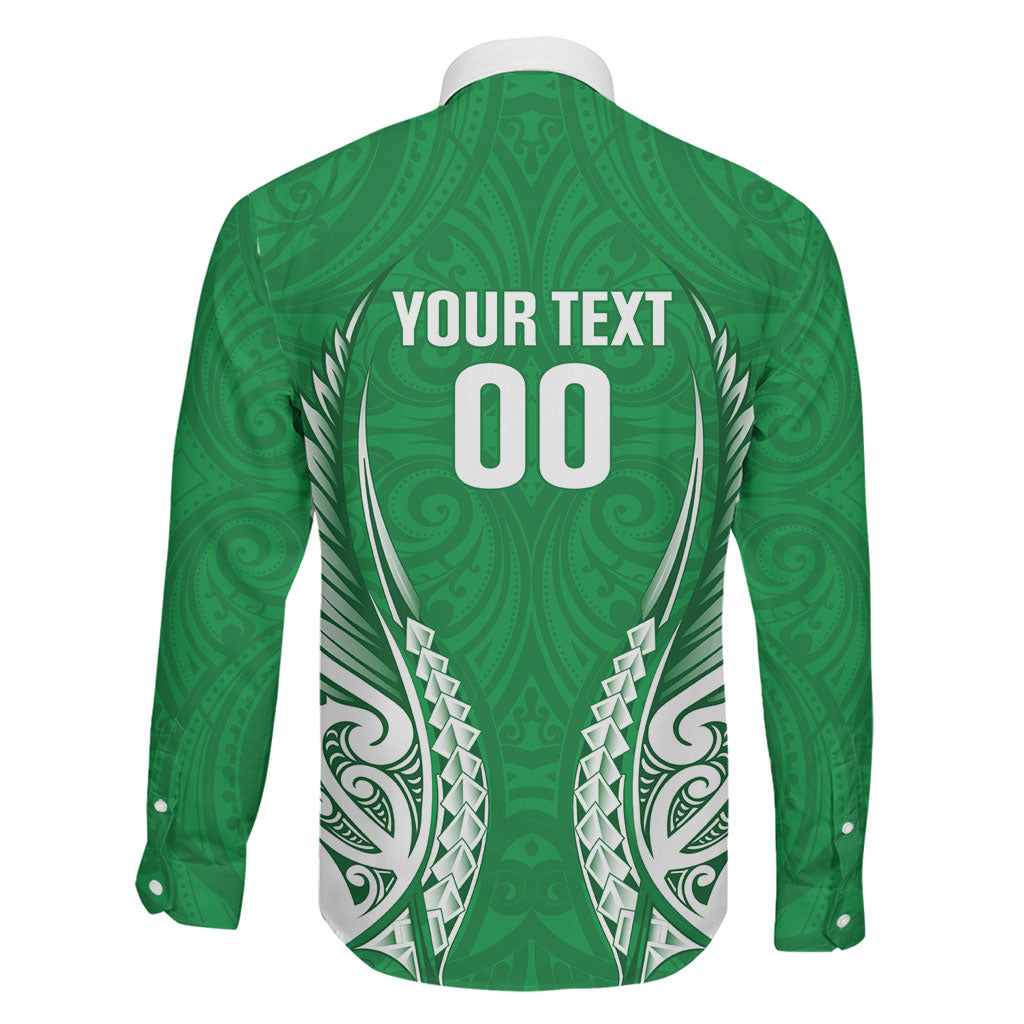 Manawatu 2026 Rugby Custom Family Matching Long Sleeve Bodycon Dress and Hawaiian Shirt NZ Maori Silver Fern