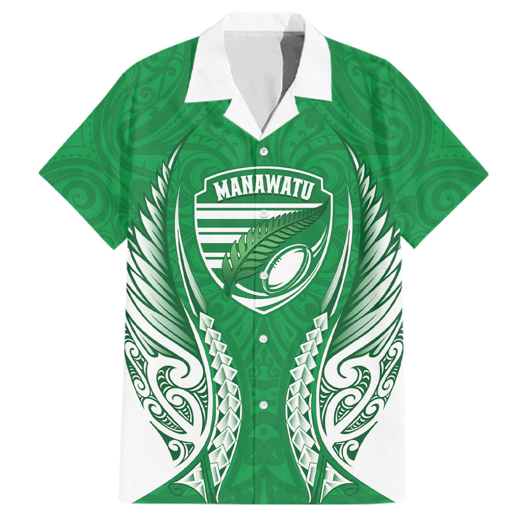 Manawatu 2026 Rugby Custom Family Matching Short Sleeve Bodycon Dress and Hawaiian Shirt NZ Maori Silver Fern