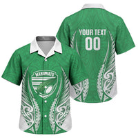 Manawatu 2026 Rugby Custom Family Matching Summer Maxi Dress and Hawaiian Shirt NZ Maori Silver Fern LT14 Son's Shirt Green - Polynesian Pride