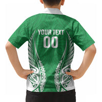 Manawatu 2026 Rugby Custom Kid Hawaiian Shirt NZ Maori Silver Fern LT14 - Polynesian Pride