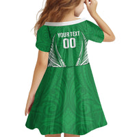 Manawatu 2026 Rugby Custom Kid Short Sleeve Dress NZ Maori Silver Fern