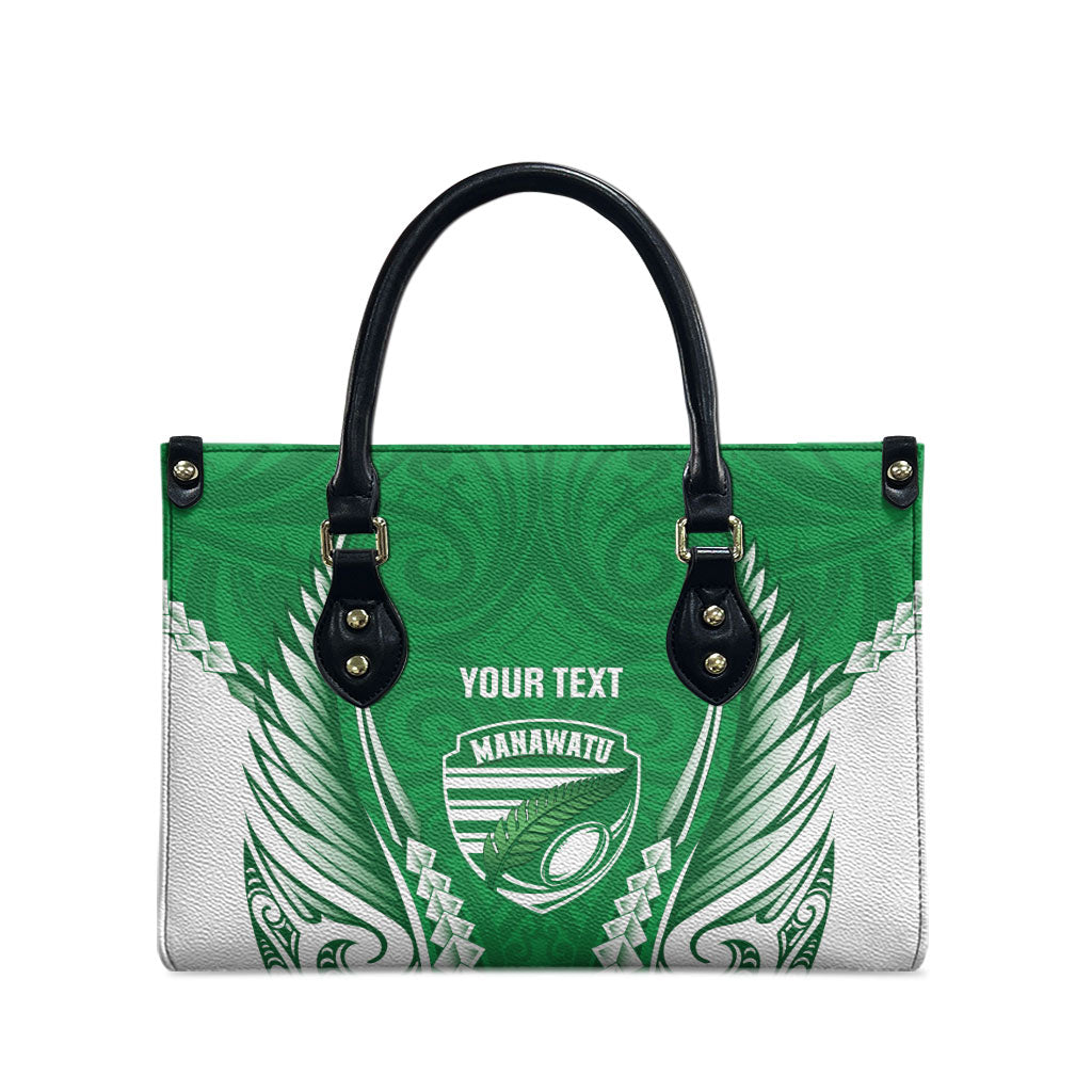 Manawatu 2026 Rugby Custom Leather Bag NZ Maori Silver Fern