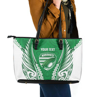 Manawatu 2026 Rugby Custom Leather Tote Bag NZ Maori Silver Fern