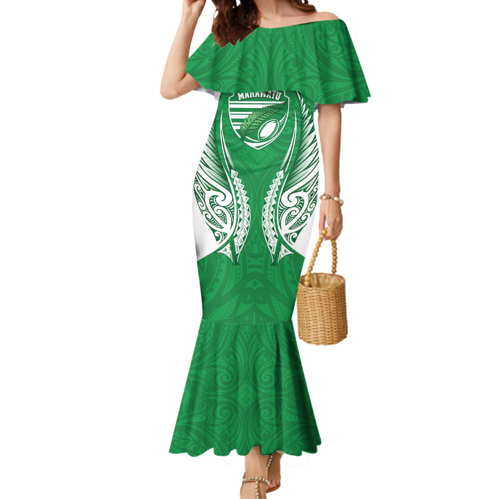 Manawatu 2026 Rugby Custom Mermaid Dress NZ Maori Silver Fern