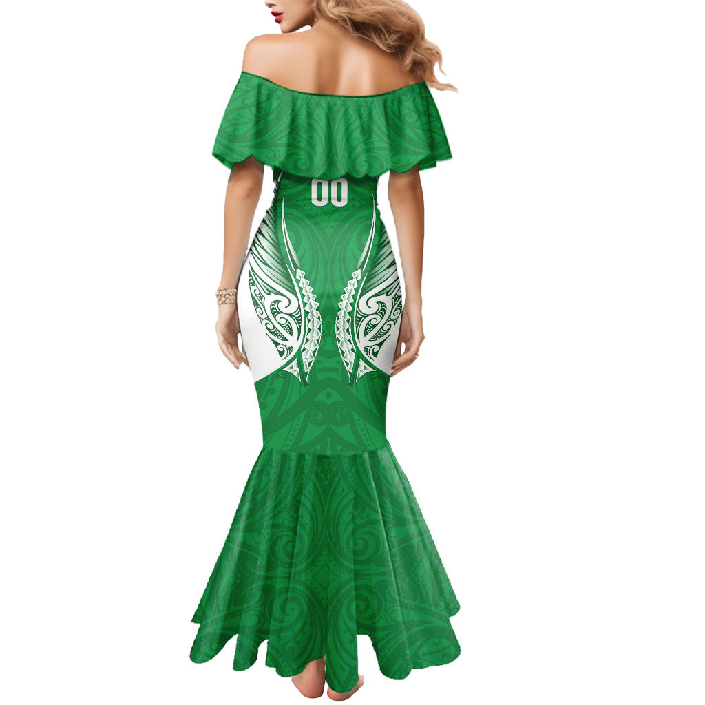 Manawatu 2026 Rugby Custom Mermaid Dress NZ Maori Silver Fern