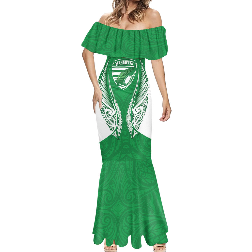 Manawatu 2026 Rugby Custom Mermaid Dress NZ Maori Silver Fern