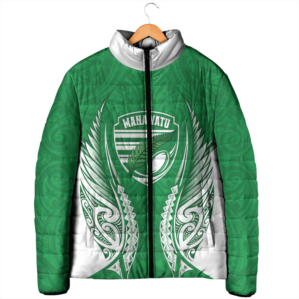 Manawatu 2026 Rugby Custom Padded Jacket NZ Maori Silver Fern LT14 - Polynesian Pride