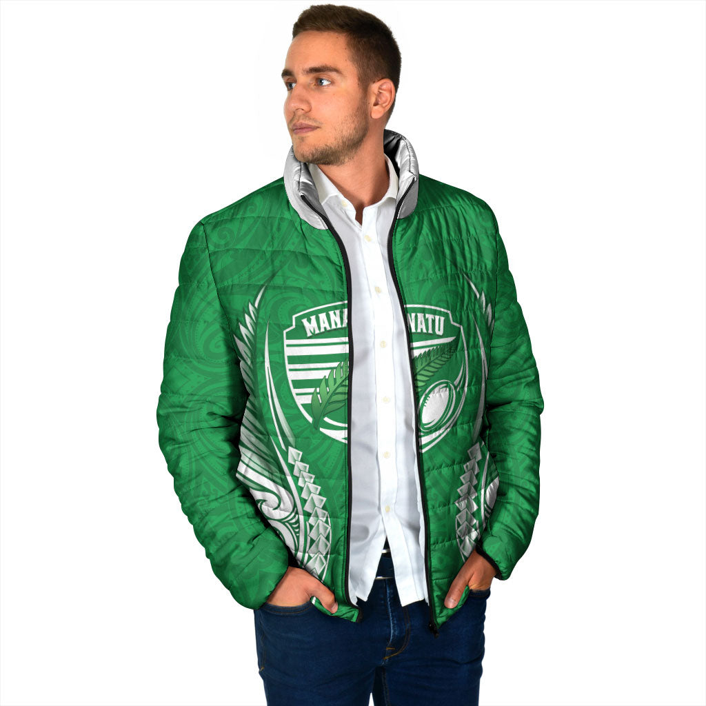 Manawatu 2026 Rugby Custom Padded Jacket NZ Maori Silver Fern LT14 - Polynesian Pride