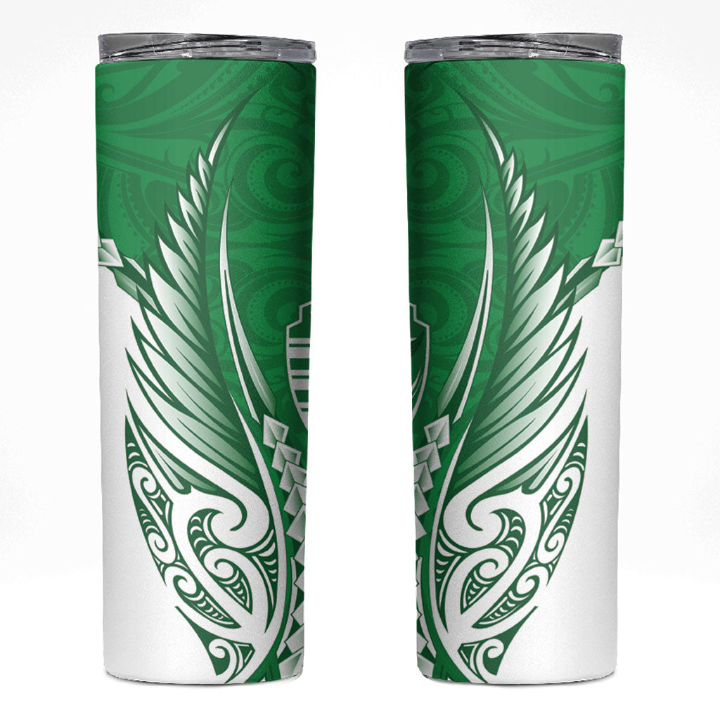 Manawatu 2026 Rugby Custom Skinny Tumbler NZ Maori Silver Fern