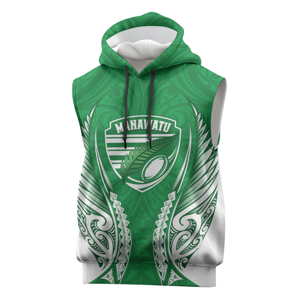 Manawatu 2026 Rugby Custom Sleeveless Hoodie NZ Maori Silver Fern