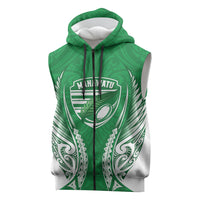 Manawatu 2026 Rugby Custom Sleeveless Zip Hoodie NZ Maori Silver Fern LT14 Green - Polynesian Pride