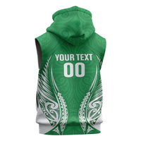 Manawatu 2026 Rugby Custom Sleeveless Zip Hoodie NZ Maori Silver Fern LT14 - Polynesian Pride