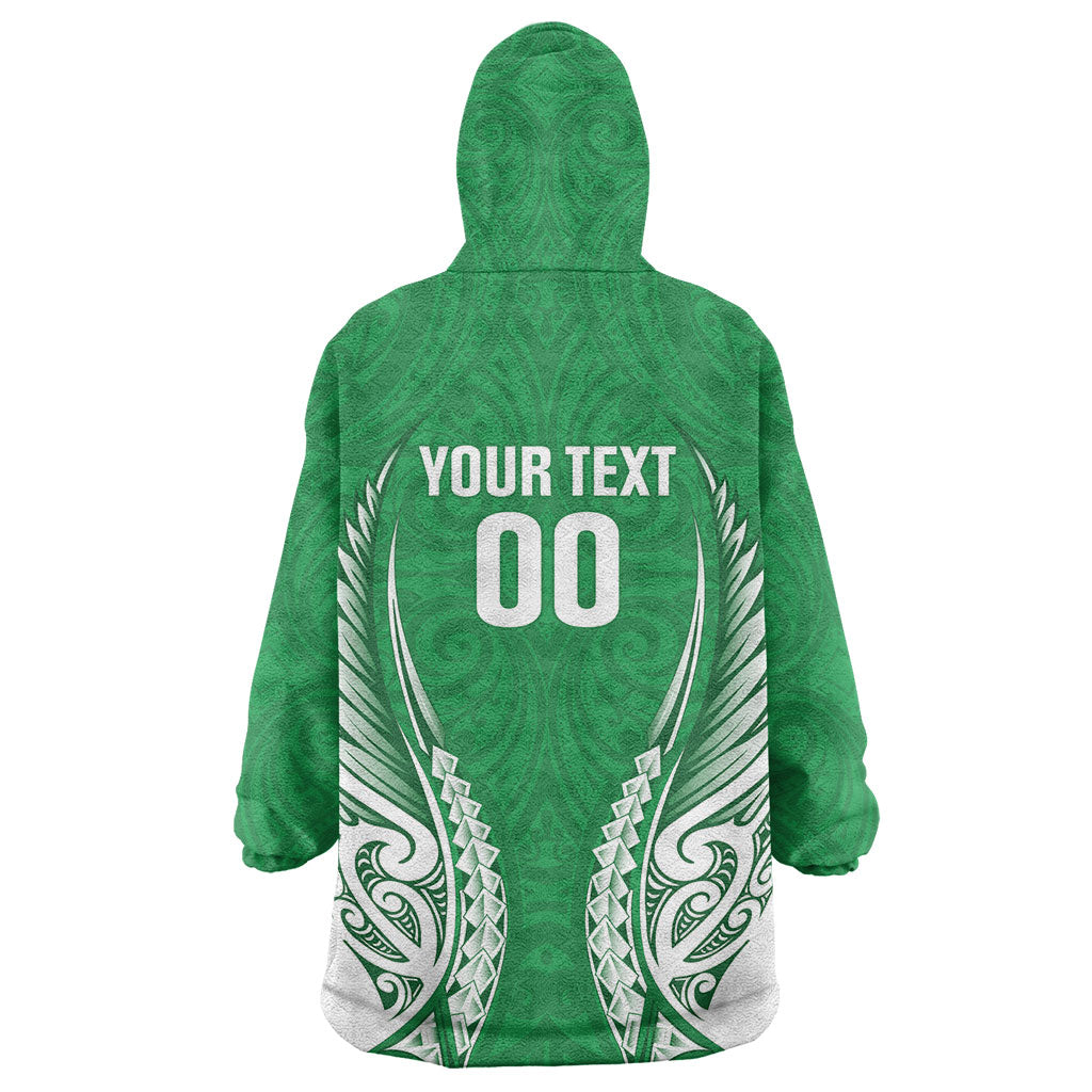 Manawatu 2026 Rugby Custom Wearable Blanket Hoodie NZ Maori Silver Fern LT14 - Polynesian Pride