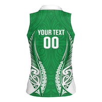 Manawatu 2026 Rugby Custom Women Sleeveless Polo Shirt NZ Maori Silver Fern LT14 - Polynesian Pride