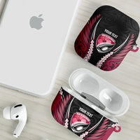 North Harbour 2026 Rugby Custom AirPods Case NZ Maori Silver Fern