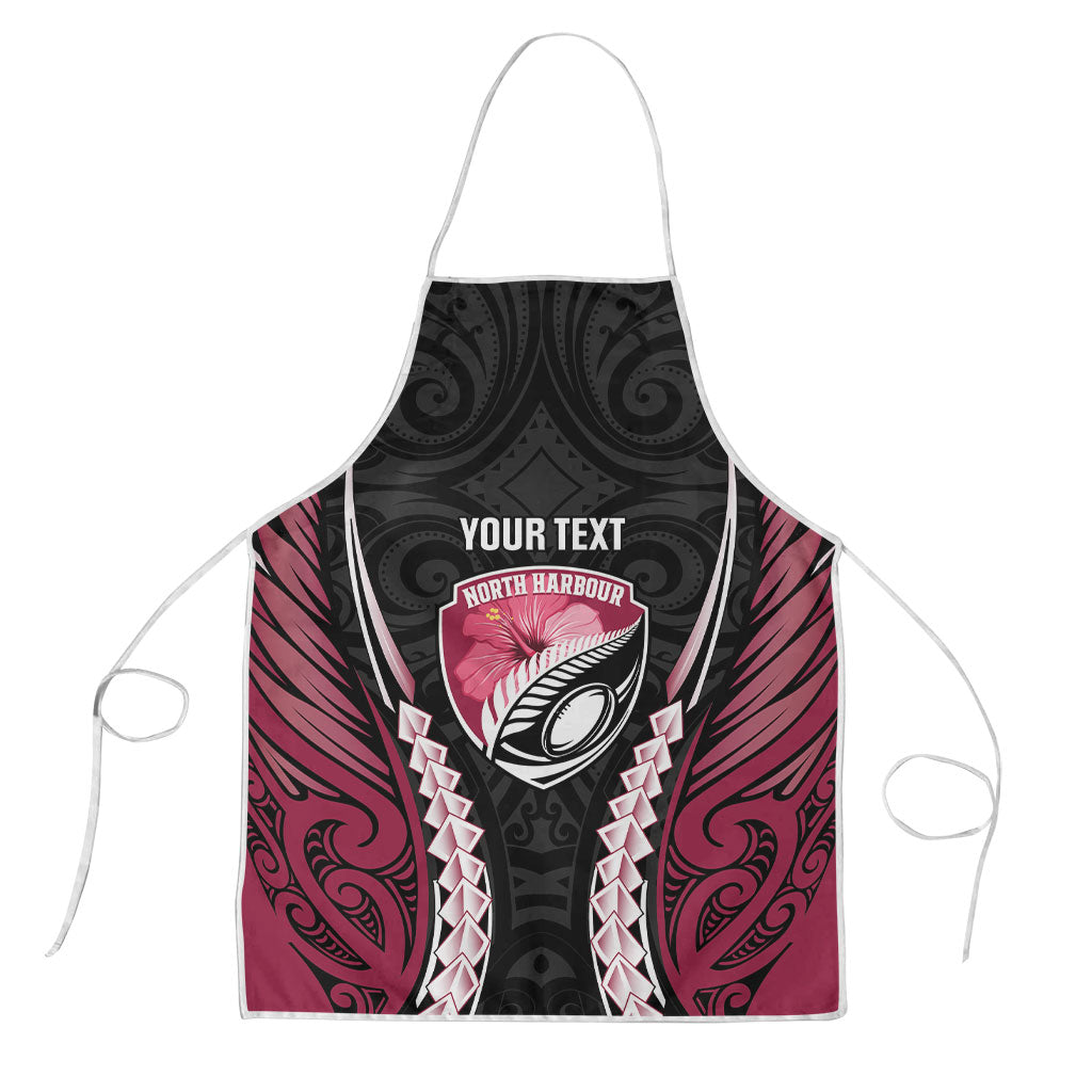 North Harbour 2026 Rugby Custom Apron NZ Maori Silver Fern LT14 Maroon - Polynesian Pride